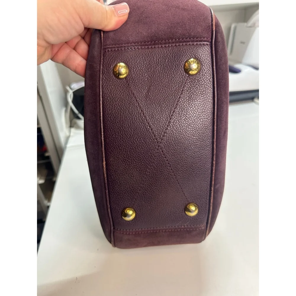 Women's Louis Vuitton Purple Leather Audacieuse EnprienteSuede Hobo Bag One Size - Picture 16 of 16